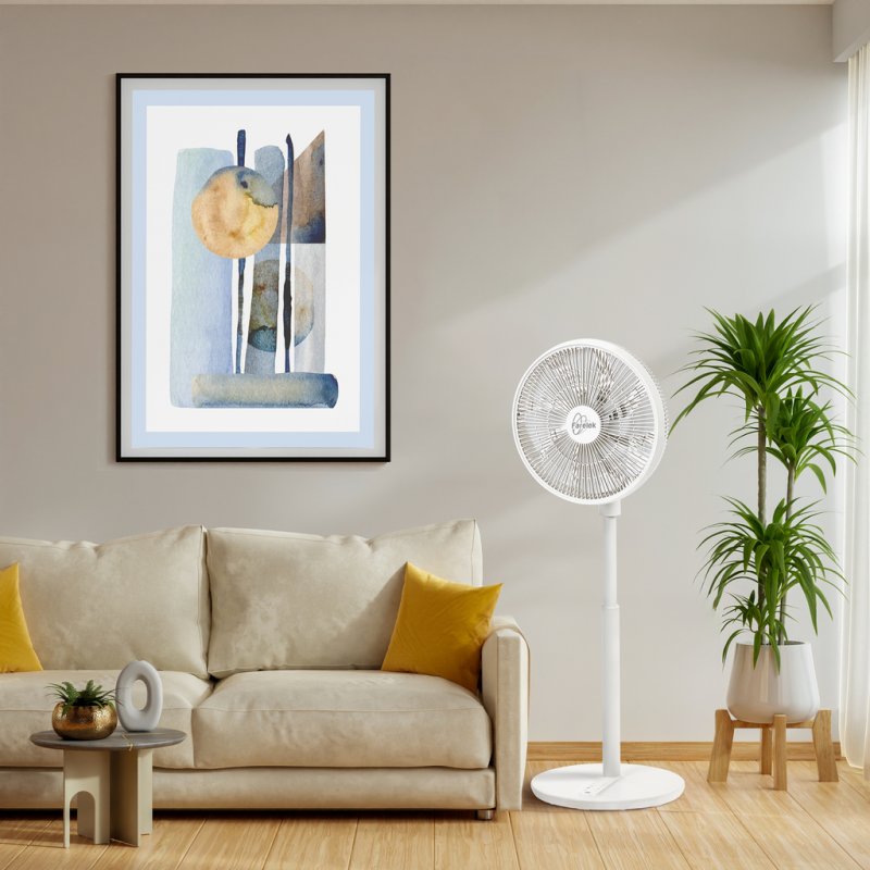 Ventilator cu picior, telescopic, 36cm, telecomanda, VERANZA
