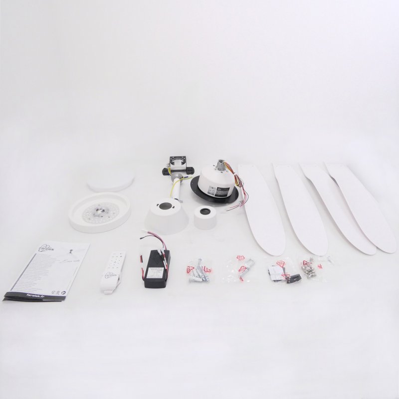 Ventilator de plafon, 25W, diametru 127cm, 3 palete ABS, LED 18W 1980 lumeni, telecomanda, Brisa media