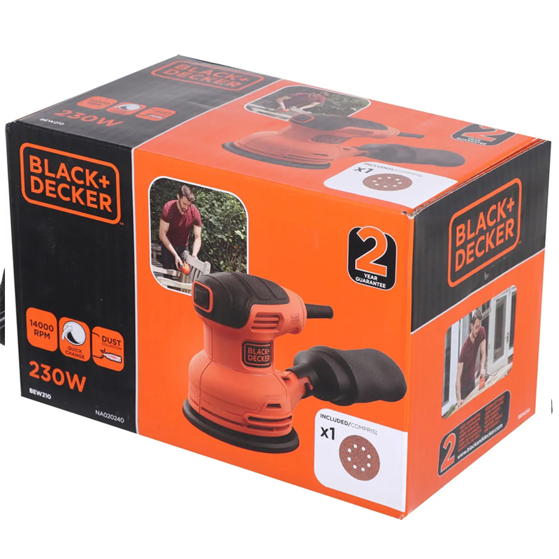 Slefuitor cu excentric Black&Decker BEW210-QS, 125 mm, 230 W