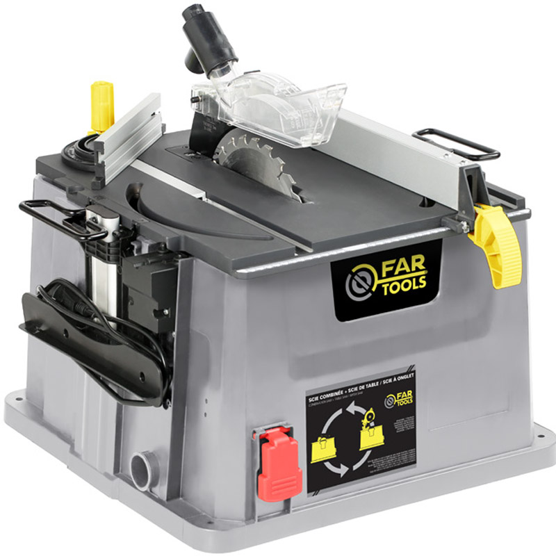 Fierastrau circular de banc reversibil basculant, FarTools TD1500, 1500W, disc 210 mm